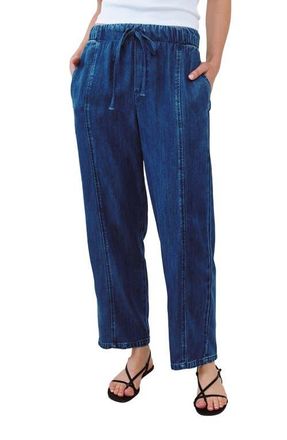 Bella Dahl Seamed Pull-On Barrel Chambray Pants in Horizon Blue Wash at Nordstrom, Size X-Small