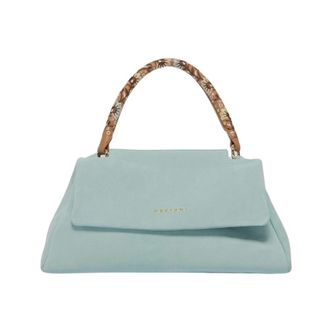 Orciani Borsa Sveva Longuette Peach Flowers - female - Orciani - Handbags - Blue - ONE SIZE - Bags