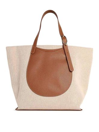 Longchamp Shopping Complice Caramel Cotton Tela Bag