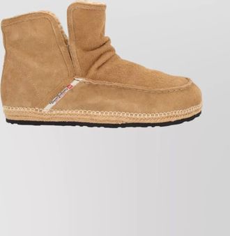 Diesel suede boots with rubber sole and stitching