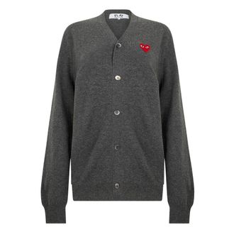 Comme Des Gar&ccedil;ons Wool Cardigan - male - Comme des Gar&ccedil;ons Play - Cardigans - Gray - 2XL - Knitwear