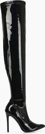 XY London Womens XY London Womens/Ladies Piper Zip High Heel Thigh-High Boots - Black - Size: 5