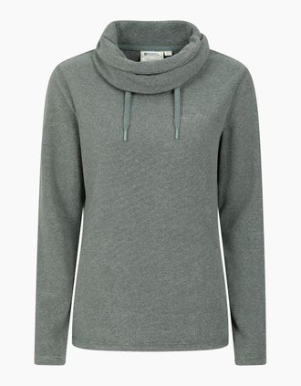 Mountain Warehouse Womens Mountain Warehouse Womens/Ladies Hebridean Cowl Neck Fleece Top - Green - Size: 16