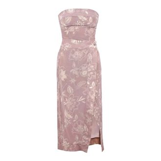 Alessia Santi Wrap Dresses, female, Pink, Size: XS Long Wrap Dress with Floral Print