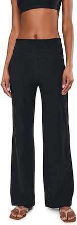 Beyond Yoga Spacedye Laid Back Wide Leg Pants Womens Clothing Darkest Night : LG (US Womens 10-12) 31.5, Elastane/Polyester