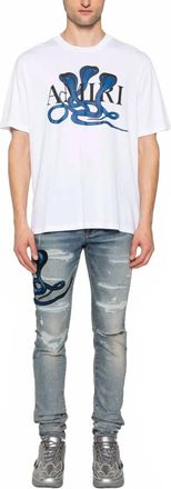 Amiri Poison Snake Cotton T-Shirt In White