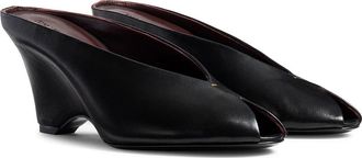 Khaite Cloak Peep Toe Mule in 200 Black at Nordstrom, Size 8.5Us