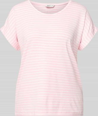 Only Regular Fit T-Shirt aus Viskose-Mix Modell MOSTER in Rosa, Gr&ouml;&szlig;e XL