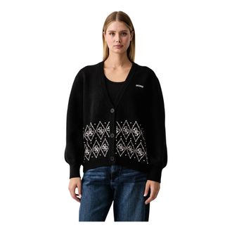 Guess 4G Logo Vest - Dames - Truien - Zwart - Maat: L Acryl