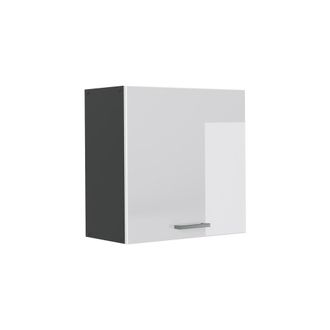 Vicco Armario Colgante R-line, Blanco Alto Brillo/antracita, 60 Cm Con 1 Puerta, Vicco