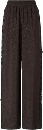 Pinko Wide Broeken - Dames - Wijde Broeken - Bruin - S - Broeken