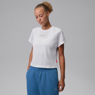 Nike Jordan Womens Jordan T-Shirt in White | IM7138-100