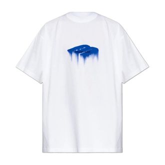 Balenciaga T-Shirts, male, White, Size: 2XL Wet Brush Oversized T-Shirt