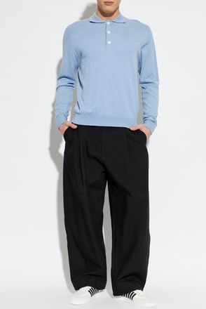 Dsquared2 Long Sleeve Polo, Mens, Light Blue