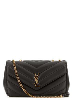 Saint Laurent Dark Brown Leather Medium Lou Lou Shoulder Bag