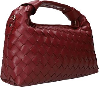 N&uacute;noo Tassen, Dames, Rood, ONE Size, Leer, Dandy Gevlochten Schoudertas