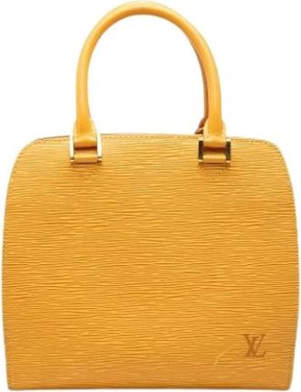 Louis Vuitton Pre-owned The Pont Neuf Handbag - Dames - Vintage Handtas - Geel - ONE Size - Leer - Vintage