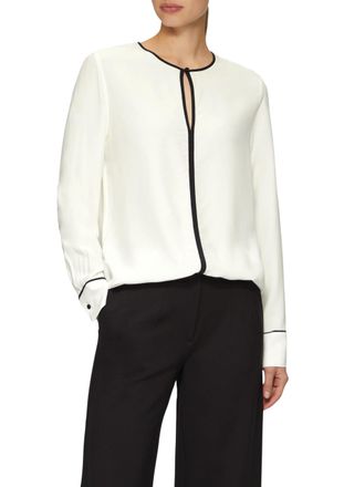 s.Oliver Black Label Womens 2158545 Blouse with Contrast Details, 200, 40