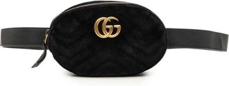 Gucci Pre-owned Gucci GG Marmont Matelasse Velvet Belt Bag Ladies SXUHRWN742H5DF54