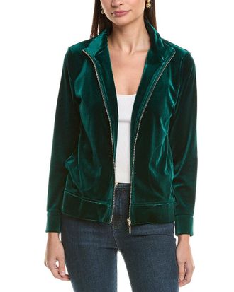 Jones New York Velvet Mock Neck Jacket