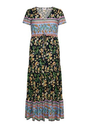 Usha Zomerjurk Dames Navy Veelkleurig