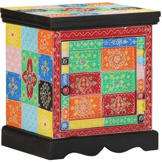 vidaXL Vidaxl - Bedside Cabinet Multicolour 40x35x45 cm Solid Wood Mango