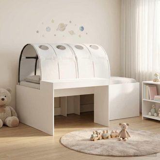 vidaXL Vidaxl Letto Alto Per Bambini Con Scrivania 3 Pz Bianco