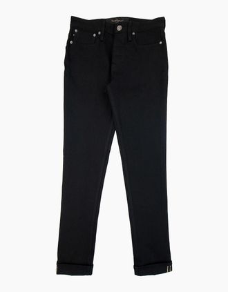 Emporio Armani Mens Emporio Armani J75 Slim-fit Selvedge Black Denim Jeans Nero - Size: W28-L32