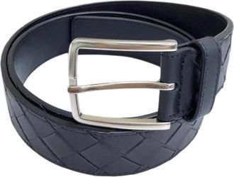 Bottega Veneta Pre-owned Vintage Leren Riem - Heren - Vintage Accessoires - Blauw - ONE Size - Leer - Vintage