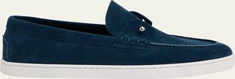 Christian Louboutin Mens Chambeliboat Nubuck Boat Shoes