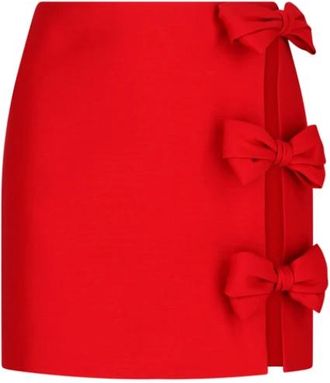 Valentino Garavani Short Skirts, female, Red, XS, Mini Wool Blend Skirt