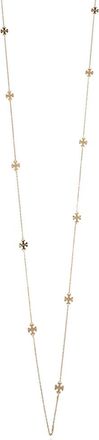 Tory Burch Forget Me Not Lange Ketting - Dames - Kettingen - Geel - ONE Size - Leer - Accessoires
