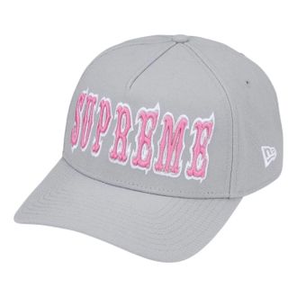 SUPREME x New Era SS26 Gothic Outline Adjustable Cap Grey SUP-SS26-1050-GRY