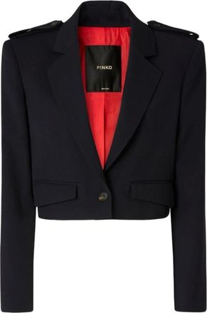 Pinko Pinko, Jassen, Dames, Blauw, XS, Manna Blazer