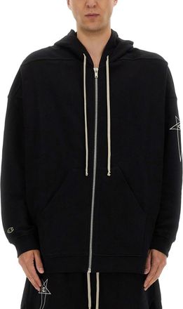 Rick Owens Black Oversized Hoodies