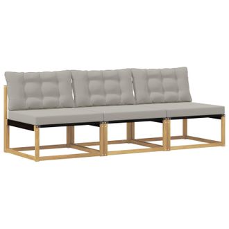 vidaXL Sof&aacute; Intermedio De Exterior Madera Maciza De Acacia Y Textileno Vidaxl