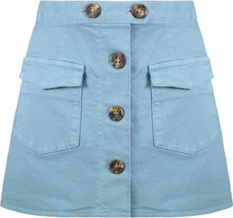 Red Valentino Shorts Gonna - Dames - Bermuda - Blauw - 2XS - Katoen - Korte Broeken