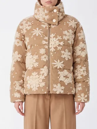 Herno Piumino corto in tessuto jacquard trapuntato con collo alto