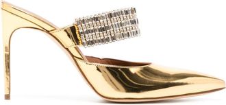 Malone Souliers Jolie leather mules - women - Leather/Leather/Leather - 36 - Gold