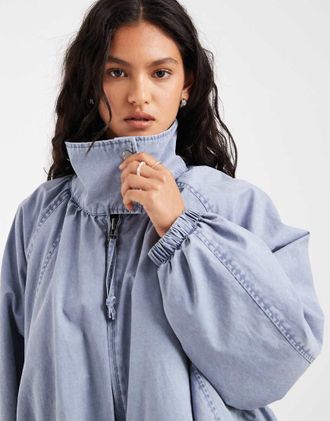 Free People Chelsea - Giacca color pietra focaia-Blu