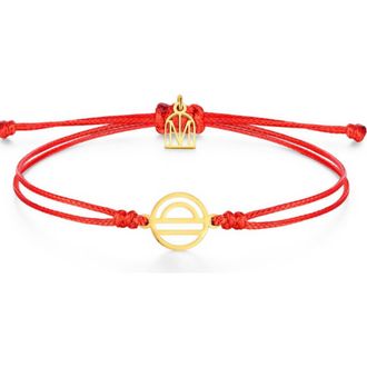 Mantra Zodiac Thread Bracelet in Libra Yellow Gold at Nordstrom