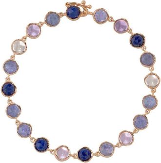 Irene Neuwirth 18kt rose gold gemstone bracelet - women - 18kt Rose Gold/Tanzanite/Lapis Lazuli/Amethyst - One Size - Pink