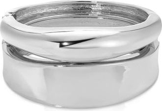 Ettika Set of 2 Bangle Bracelets in Silver at Nordstrom