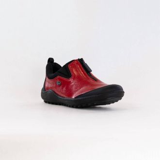 Remonte Womens Zipped-Up Shoes In Red Patent