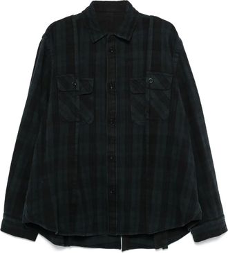 sacai panelled shirt - Green