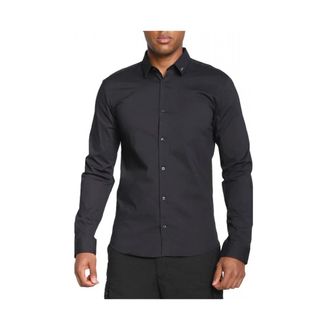 HUGO BOSS Heren, Overhemden, Zwart, Maat: XL Katoen