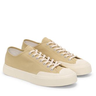 Superga Mens Unisex Adult 2432 Works Cotton Canvas Low Cut Trainers (Beige/Off White) - Size UK 10.5