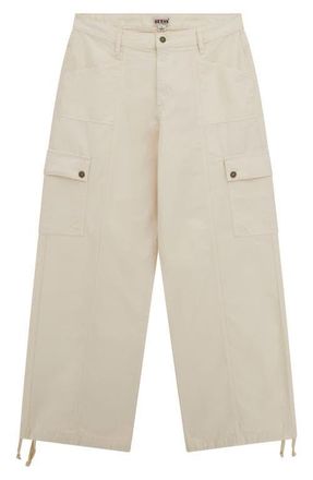 Guess Go Utility Cotton Denim Cargo Pants in Sandy Shore at Nordstrom, Size 27 X 32