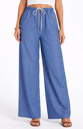 Bishop + Young Sporty Drawstring Pant in Azure Tencel at Nordstrom, Size Medium 29