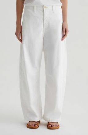 AG - Adriano Goldschmied Fiona Ankle Barrel Leg Chinos in Powder at Nordstrom Rack, Size 23